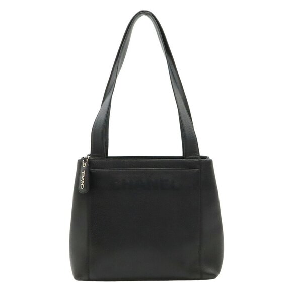 CHANEL Black Caviar Leather Shoulder Bag - Picture 1 of 10